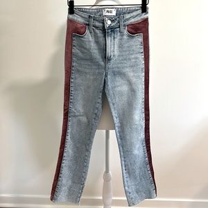 Paige Cindy Jean with pink velvet inset